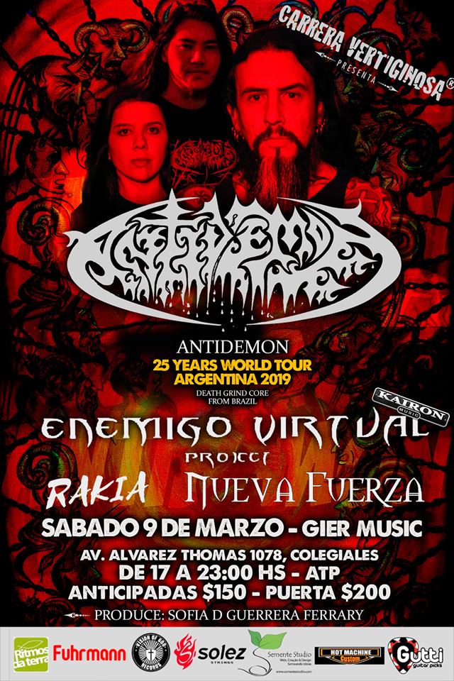 Antidemon en Gier Club en 09/03/2019 en Argentina