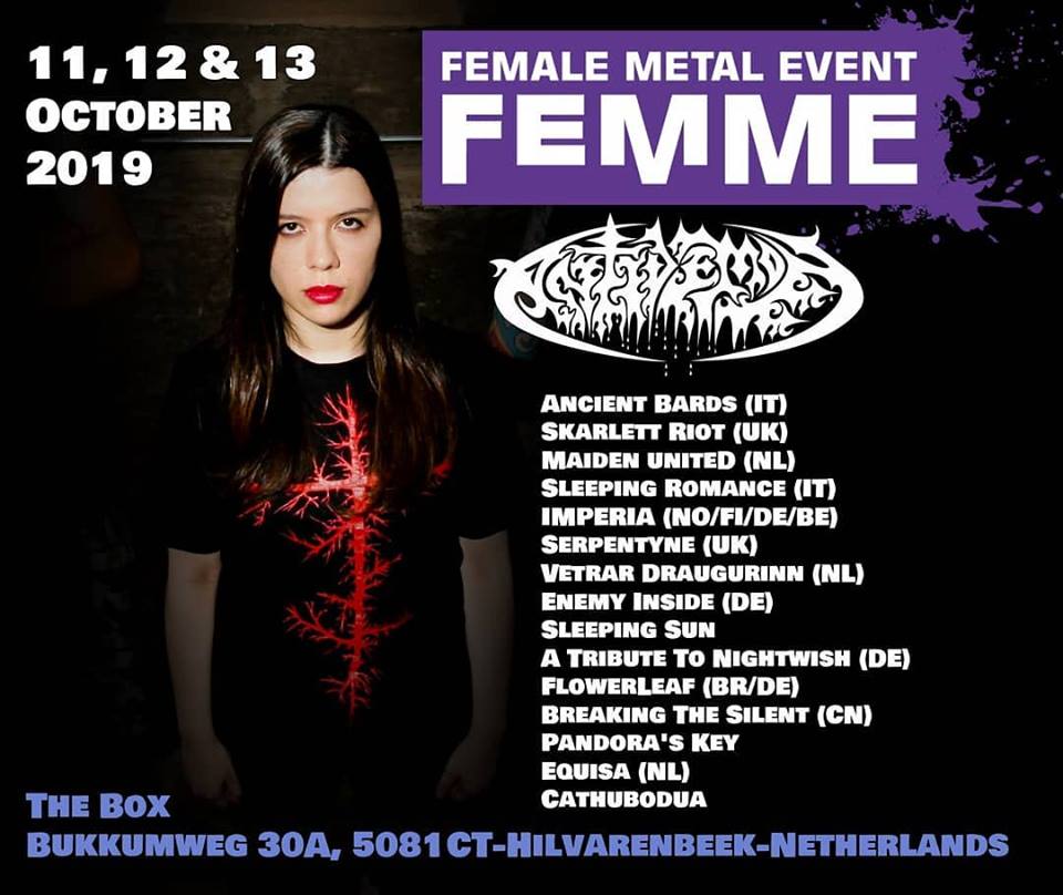 Antidemon in Female Metal Event FemME 2019 will take place in The Box, Hilvarenbeek (NL)